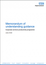Memorandum of understanding guidance: (Corporate services productivity toolkit)